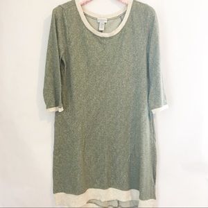 Soft Surroundings | Green Sweatshirt Dress
